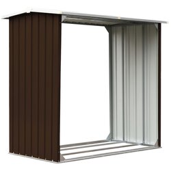 vidaXL Vrtna lopa za drva pocinkano jeklo 172x91x154 cm rjava, (20722753) Cene