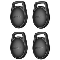 Acefast (4 kom) Pametni tracker kompatibilan s Apple Find My (samo za iOS) s vrpcom za mobitel - Crni Cene