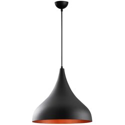 Opviq lights Črna viseča svetilka s kovinskim senčnikom ø 41 cm Berceste – Cene