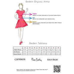 Carmen Red Chiffon Long Evening Dress with Buckle Detail Cijene