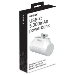Celly power bank compact od 5000mAh eksterna baterija u beloj boji Cene