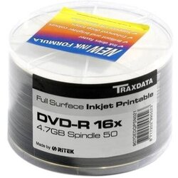 Traxdata Optički medij DVD-R 16X SPINDLE 50 WHITE FULL PRINTABLE Cijene