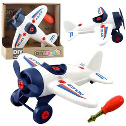 Avion za igru na sklapanje sa odvijačem - bijeli Cene