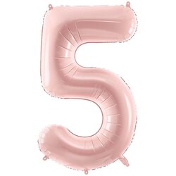 PARTY DECO folija balon številka ''5'', 72cm, svetlo roza Cene