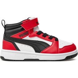 Puma Patike za dečake Rebound V6 Mid AC+ PS, 393832-03, Crveno-bele Cene