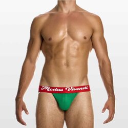 Modus vivendi sportski jockstrap u zelenoj boji sa crvenim pojasom Cene