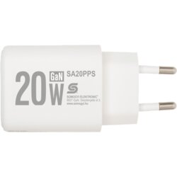 Home Punjač SA20PPS, 1 x USB-A, 1 x USB-C, 20W, GaN, Bijeli Cijene