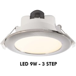 Planetitaly Vgradni reflektor 90mm okrogel LED 9W 3 stopnice stropne pisarniške svetilke za hodnik 230V, (20554215) Cene