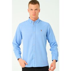 Dewberry G674 MEN'S SHIRT-BABY BLUE-2 Cene