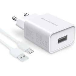 Chameleon Hišni polnilec, 12W (2,4A), USB izhod, s kablom USB na MicroUSB Cene