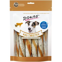 Dokas žvečilni zvitki - Goveja koža, vampi & piščančja prsa 2 x 200 g Cene