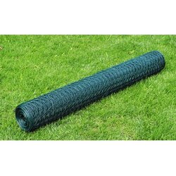 vidaXL Zicna ograja pocinkana s PVC oblogo 25x0,5 m zelena Cene
