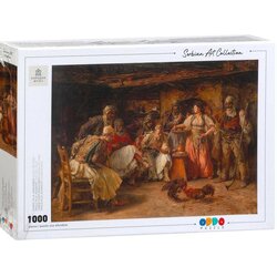 Serbian Art collection puzzle paja jovanović - borba petlova - 1000 delova Cene