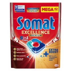 Somat Excellence Premium 5in1 tablete za strojno pranje posuđa 42kom, xxl Cene