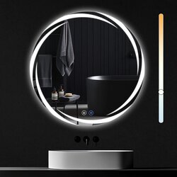 Nettlife kopalniško ogledalo z osvetlitvijo, okroglo LED ogledalo, IP44, Ø 80 cm, funkcija na dotik, (22149683) Cene
