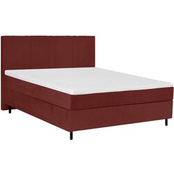 Welnova POSTELJA BOXSPRING 180 cm x 200 cm , les, tekstil bordo Cene