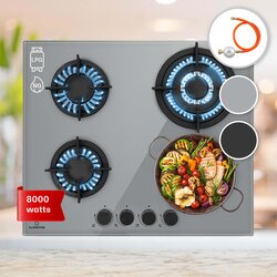 Klarstein Firetale, plinska kuhalna plošča, 4 gorilniki, aluminijasti gorilniki, vključno s cevjo in redukcijskim ventilom Cene