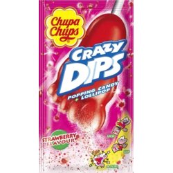 Chupa Chups Lizalica Crazy dips jagoda 14g Cene