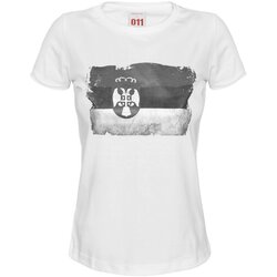 011Shop Ženska majica kratkih rukava Zastava siva, Bela Cene