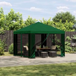 Gazebo Paviljon 3 x 3 m Zelena Poliester in jeklo 190 gsm, (5000235363) Cene