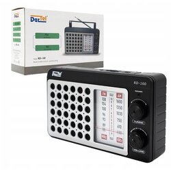 Dartel radio FM, AM, analogni, AC ili klasične baterije, crni RD-160 Cene