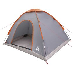 vidaXL Kamperski šotor s streho Siva in oranžna 275 x 215 x 125 cm, (5000309391) Cene