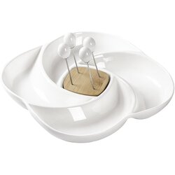 Brandani Garnitura 4-delni krožnik porcelan+4 vilice Cene