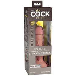 King Cock Elite 6" Vibrating Silicone Dual Density Cock Light Cene