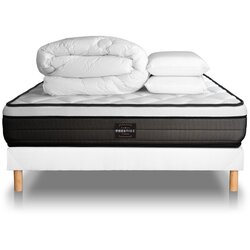 Prestige literie Kompletni paket za posteljo - Vzmetnica 180x200 cm + vzmetnica z letvami (komplet) + 2 vzglavnika + odeja - Suite, (21614381) Cene