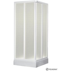 Polyagram Tuš kabina beli ram 90x90x180cm mat polistiren 4mm Cene