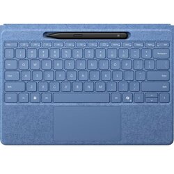 MICROSOFT SURFACE Pro Flex Keyboard with Slim Pen Bundle, 2-in-1 Alcantara keyboard for Surface Pro Copilot+ (11th Edition), Pro 9 and 8, Windows 11 Copilot+ PC, Sapphire Cene