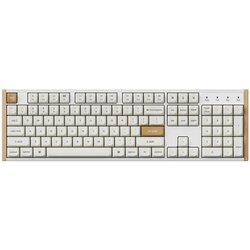 KEYCHRON K10 HE keyboard Gaming USB + RF Wireless + Bluetooth QWERTY English White, Wood Cene