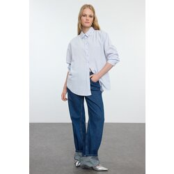 Trendyol Light Blue Stone Detailed Oversize Woven Shirt Cijene