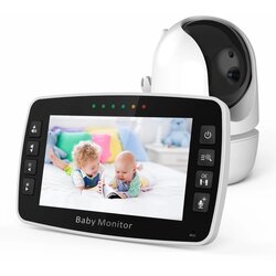 Baby Monitor Otroški monitor -5-palčni video otroški monitor z daljinskim upravljanjem kamere za obračanje in nagibanje ter povečavo, (5000006548) Cene
