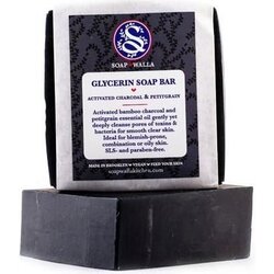 Soapwalla activated charcoal & petitgrain soap bar Cene