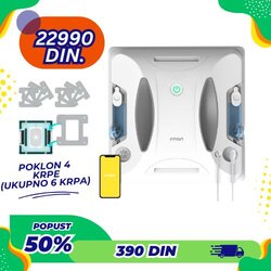 Zotrix fmart W6 – pametni robot za čišćenje prozora i app upravljanjem Cene