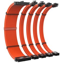 ATX ekstenzioni kabel set ( 24-pin + PCI-E 8-pin + CPU EPS 8-pin, 350mm, narandžasti) Cene