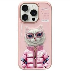 NIMMY COOL & CUTE 2.0 maskica s motivom mačke za iPhone 16 Pro - pink Cene
