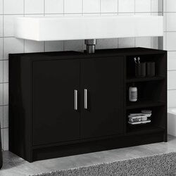 vidaXL Ormarić za umivaonik crni 90 x 29 x 55 cm konstruirano drvo Cijene