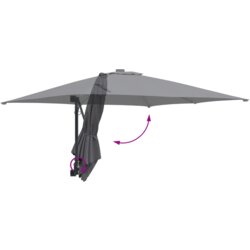 vidaXL Vanjski Suncobran Antracit Poliester, Čelik s Premazom u Prahu Cijene