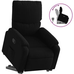 Maison Chic Relax naslanjač - Stol s funkcijo vstajanja črno blago, (22040163) Cene