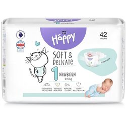 Bella Baby Happy Soft&Delicate Size 1 Newborn jednokratne pelene 2-5 kg 42 kom Cene