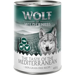 Wolf of Wilderness "The Taste Of" 6 x 400 g - The Mediterranean - janjetina, piletina, pastrva Cene