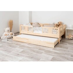Molarem Home Drveni dječji krevet Luna 20 - svijetlo drvo - 160x80 cm - Dodatni krevet Cijene