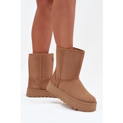 Boto Women's Insulated Snow Boots with Fur Camel Abrams Cijene