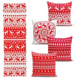 Minimalist Cushion Covers set od 4 božićne jastučnice i gazišta na stolu minimalističke božićne navlake za jastuke Cene