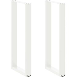  Noge za barsko mizo v obliki črke U, 2 kosa, bele barve, 40 x (100-101) cm, jeklo Cene
