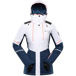 Alpine pro Women's ski jacket with ptx membrane ZARIBA white Cene