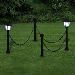 Lanac ograda sa 2 LED solarne lampe i 2 stupa Cene