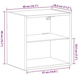 vidaXL Plutajuća polica Masivni hrast 40x28,5x40 cm Konstruirano drvo Cijene